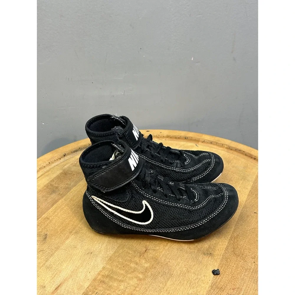 Nike Wrestling Shoes Kids 13C Black Speedsweep VII 366684-001 High Top Sneakers